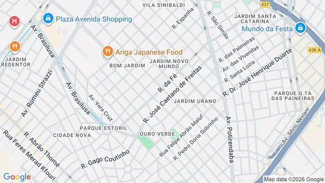 Mapa do bairro Jardim Ouro Verde, São José do Rio Preto - SP