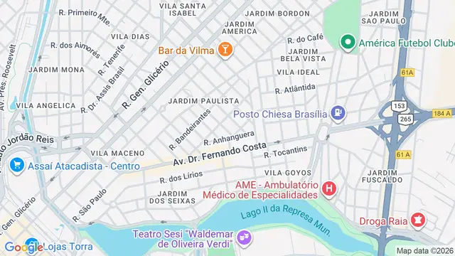 Mapa do bairro Jardim Paulista, São José do Rio Preto - SP