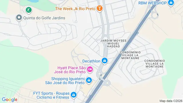 Mapa do bairro Jardim Paulistano, São José do Rio Preto - SP