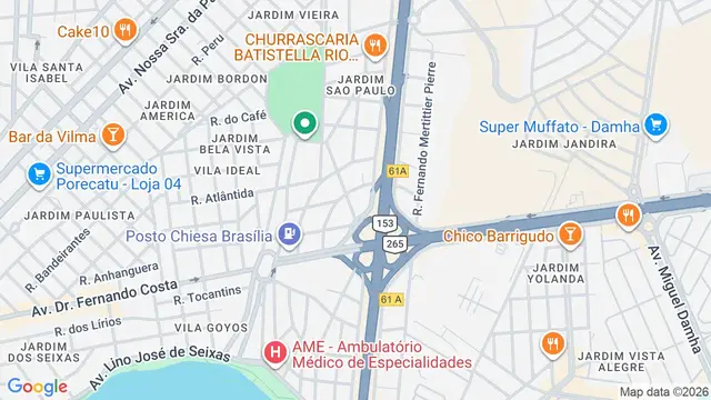 Mapa do bairro Jardim Primavera, São José do Rio Preto - SP