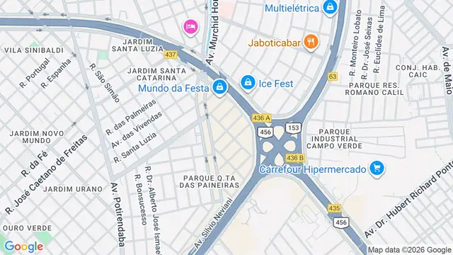 Mapa do bairro Jardim Santa Maria, São José do Rio Preto - SP