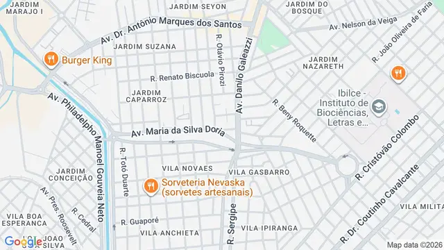 Mapa do bairro Jardim Santa Rosa I, São José do Rio Preto - SP