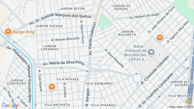 Mapa do bairro Jardim Santa Rosa II, São José do Rio Preto - SP