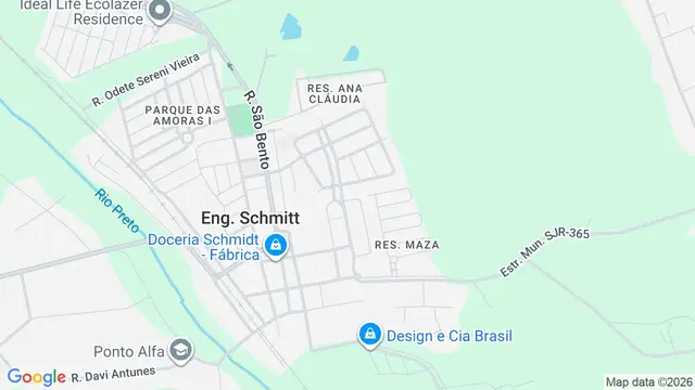 Mapa do bairro Jardim Schmitt, São José do Rio Preto - SP