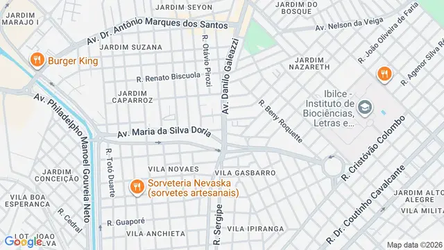 Mapa do bairro Jardim Sônia, São José do Rio Preto - SP