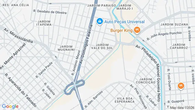 Mapa do bairro Jardim Vale do Sol, São José do Rio Preto - SP