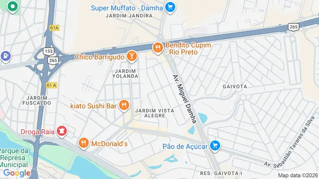 Mapa do bairro Jardim Vista Alegre, São José do Rio Preto - SP