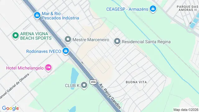 Mapa do bairro Loteamento Empresarial Spotti II, São José do Rio Preto - SP - Rua Renan Robert Danese