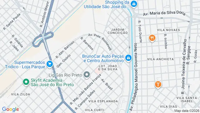Mapa do bairro Loteamento João G da Silva, São José do Rio Preto - SP