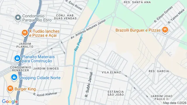 Mapa do bairro Loteamento Nevada, São José do Rio Preto - SP