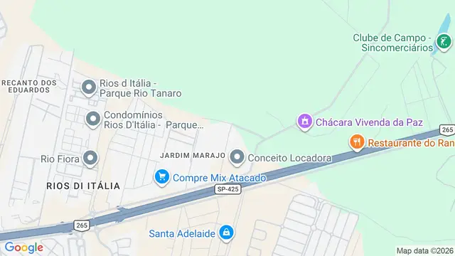 Mapa do bairro Loteamento Oásis (Zona Rural), São José do Rio Preto - SP