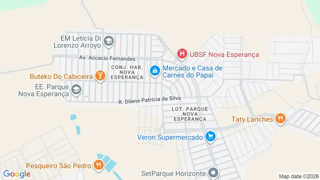 Mapa do bairro Loteamento Parque Nova Esperança, São José do Rio Preto - SP