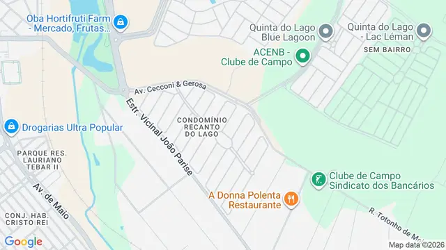 Mapa do bairro Loteamento Recanto do Lago, São José do Rio Preto - SP