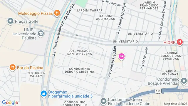 Mapa do bairro Loteamento Village Santa Helena, São José do Rio Preto - SP