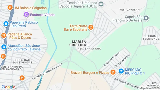Mapa do bairro Mariza Cristina I, São José do Rio Preto - SP