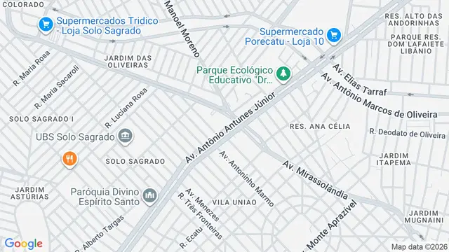 Mapa do bairro Minidistrito Industrial Solo Sagrado, São José do Rio Preto - SP