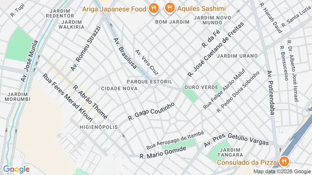 Mapa do bairro Parque Estoril, São José do Rio Preto - SP