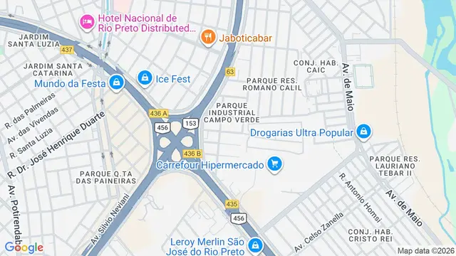 Mapa do bairro Parque Industrial Campo Verde, São José do Rio Preto - SP