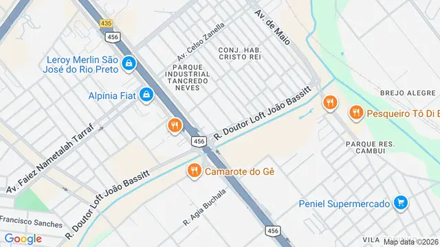 Mapa do bairro Parque Industrial Tancredo Neves, São José do Rio Preto - SP