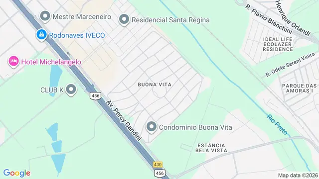 Mapa do bairro Parque Residencial Buona Vita, São José do Rio Preto - SP