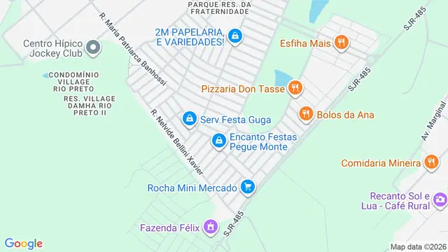 Mapa do bairro Parque Residencial da Fraternidade 2, São José do Rio Preto - SP