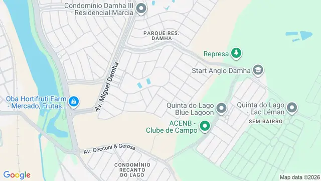 Mapa do bairro Parque Residencial Damha IV, São José do Rio Preto - SP