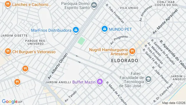 Mapa do bairro Parque Residencial João da Silva II, São José do Rio Preto - SP