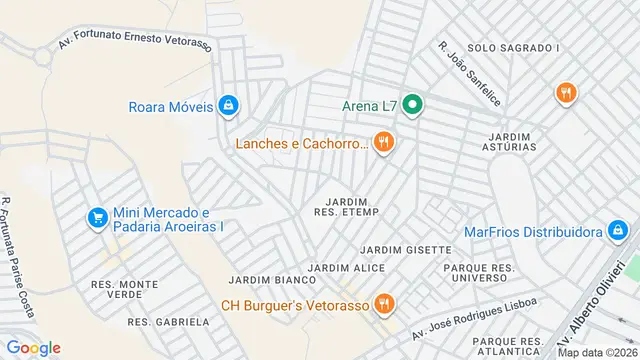 Mapa do bairro Parque Residencial Maria Zorita, São José do Rio Preto - SP