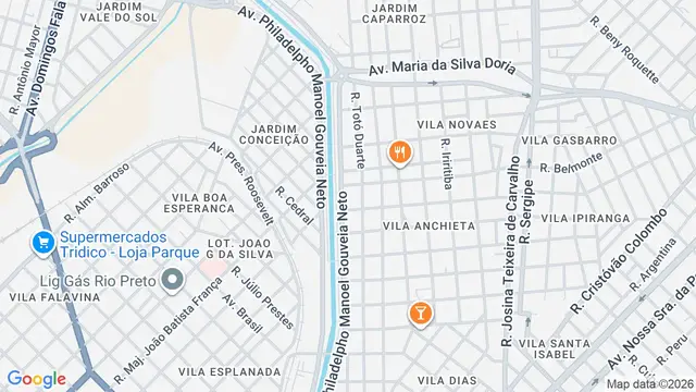Mapa do bairro Parque Setorial, São José do Rio Preto - SP