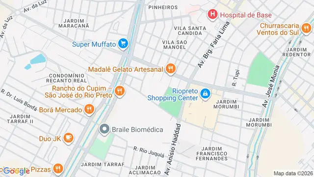 Mapa do bairro Pinheiros, São José do Rio Preto - SP