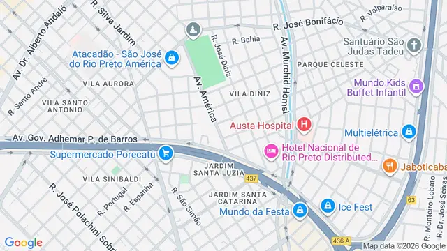 Mapa do bairro Recanto dos Eduardos, São José do Rio Preto - SP