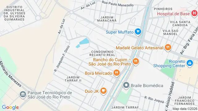 Mapa do bairro Recanto Real, São José do Rio Preto - SP