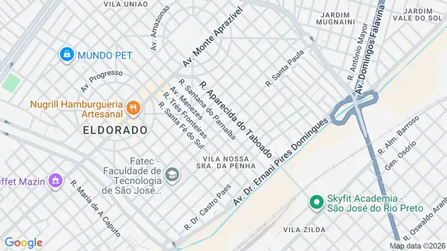 Mapa do bairro Reserva da Mata, São José do Rio Preto - SP