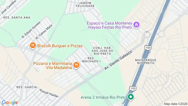 Mapa do bairro Residencial Amazonas, São José do Rio Preto - SP