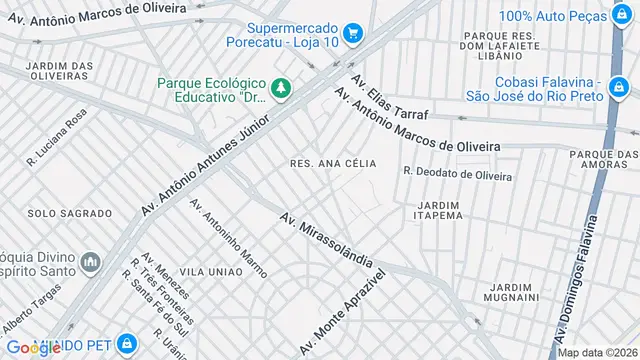 Mapa do bairro Residencial Ana Célia, São José do Rio Preto - SP