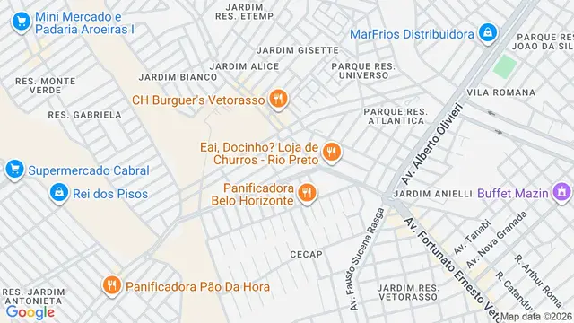 Mapa do bairro Residencial Anna Angélica, São José do Rio Preto - SP