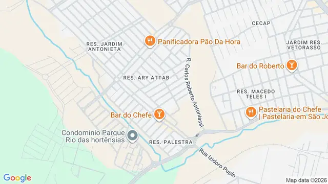 Mapa do bairro Residencial Ary Attab, São José do Rio Preto - SP