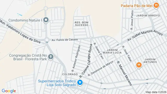 Mapa do bairro Residencial Califórnia, São José do Rio Preto - SP