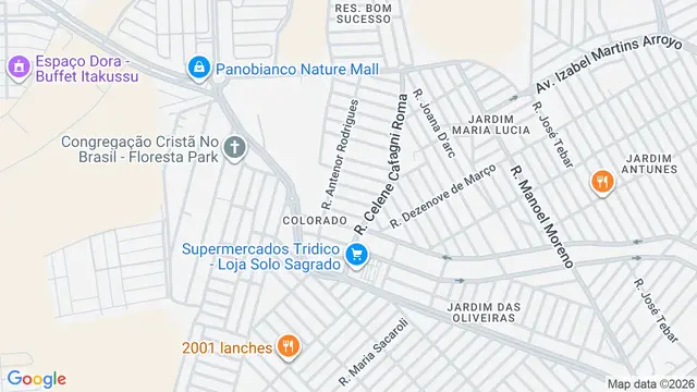Mapa do bairro Residencial Colorado, São José do Rio Preto - SP
