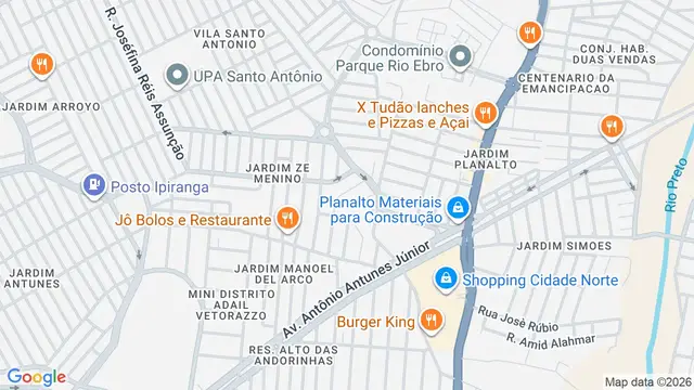 Mapa do bairro Residencial Figueiredo, São José do Rio Preto - SP