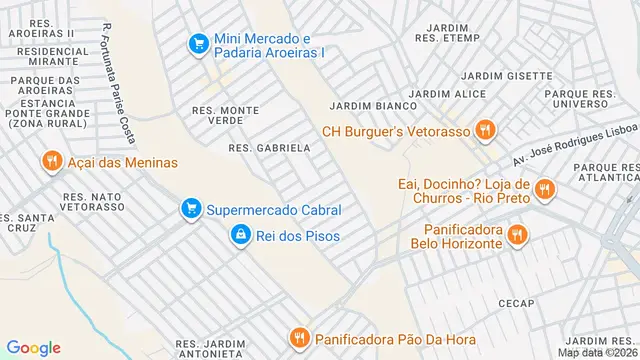 Mapa do bairro Residencial Gabriela, São José do Rio Preto - SP