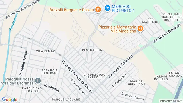 Mapa do bairro Residencial Garcia, São José do Rio Preto - SP