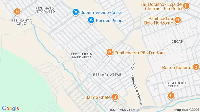 Mapa do bairro Residencial Jardim Antonieta, São José do Rio Preto - SP
