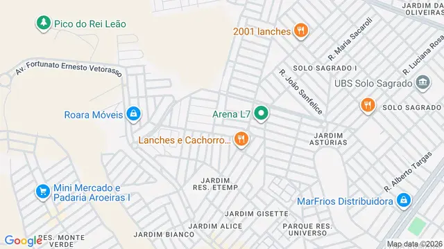 Mapa do bairro Residencial Jardim Vista Bela, São José do Rio Preto - SP