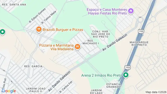 Mapa do bairro Residencial Machado I, São José do Rio Preto - SP