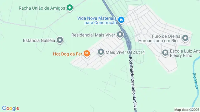 Mapa do bairro Residencial Mais Viver, São José do Rio Preto - SP