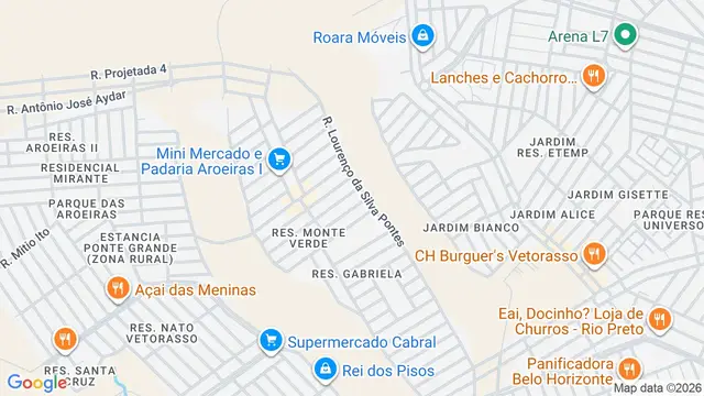 Mapa do bairro Residencial Monte Verde, São José do Rio Preto - SP
