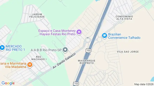 Mapa do bairro Residencial Monterey, São José do Rio Preto - SP