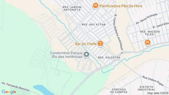 Mapa do bairro Residencial Palestra, São José do Rio Preto - SP