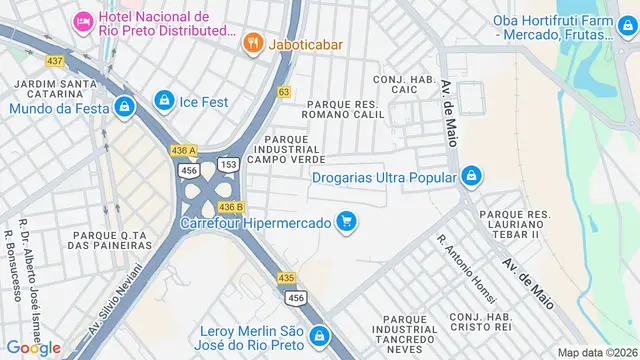 Mapa do bairro Residencial Quinta da Mata, São José do Rio Preto - SP